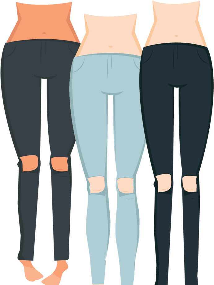 How To Rip Jeans In Your Knees - Tights (924x924), Png Download