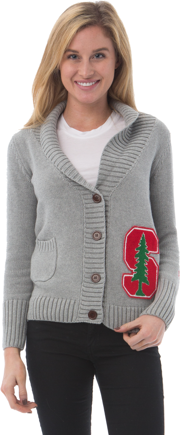 Stanford University Women's Letterman Cardigan - Cardigan (1000x1500), Png Download