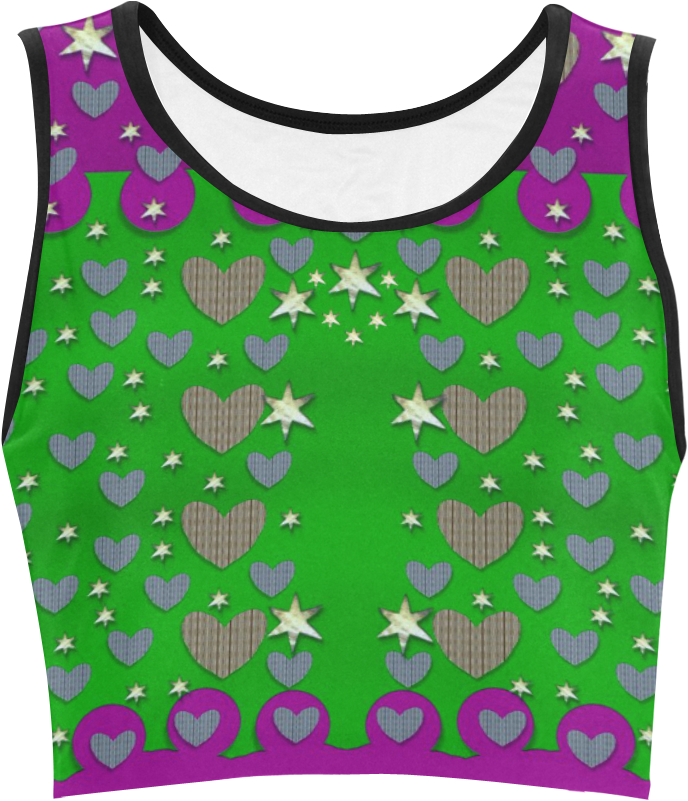 The Brightest Sparkling Stars Is Love Women's Crop - Sweater Vest (1000x1000), Png Download
