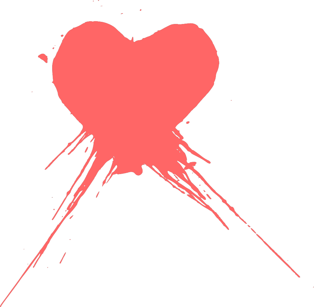Ftestickers Heart Grunge Paint Drops Splash Stamp Heart - Portable Network Graphics (1024x1000), Png Download