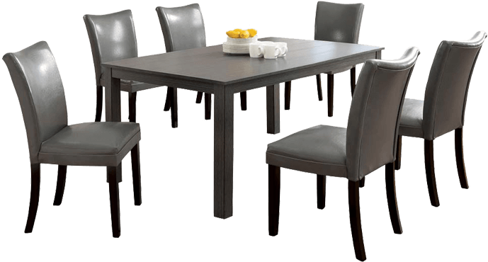 6 Seater Rectangular Dining Table Set With Uphol - Dining Room (800x400), Png Download