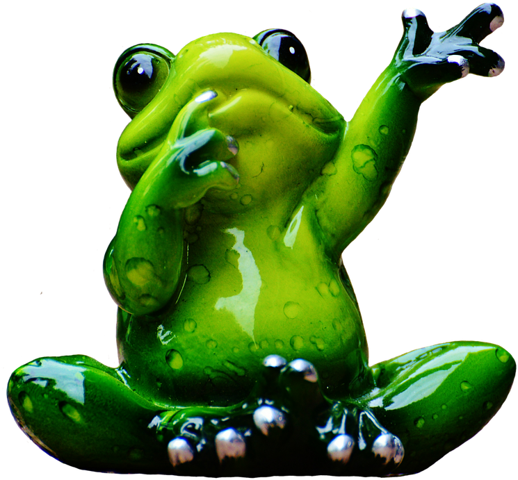 Frog, Figure, Wave, Funny, Cute, Animal, Fun, Sweet - Frog Goodbye (770x720), Png Download