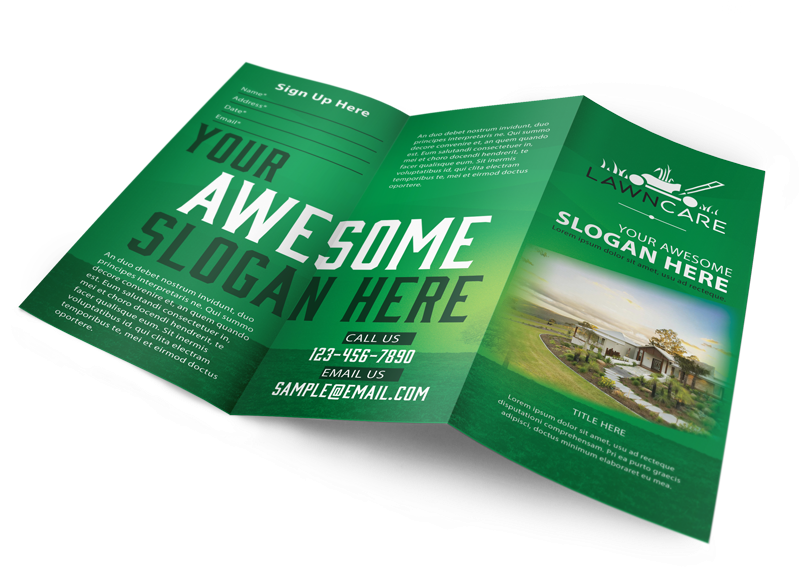 Sample Landscaping Tri-fold Brochure - Flyer (800x800), Png Download