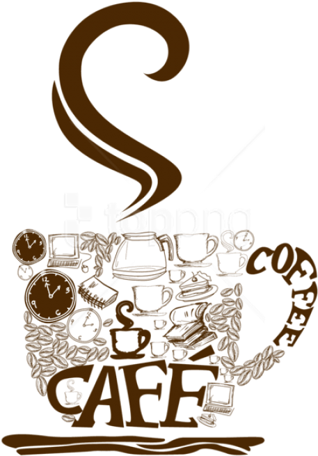 Free Png Download Decorative Coffee Cup Png Vector - Vector Cafe Logo Png (480x667), Png Download