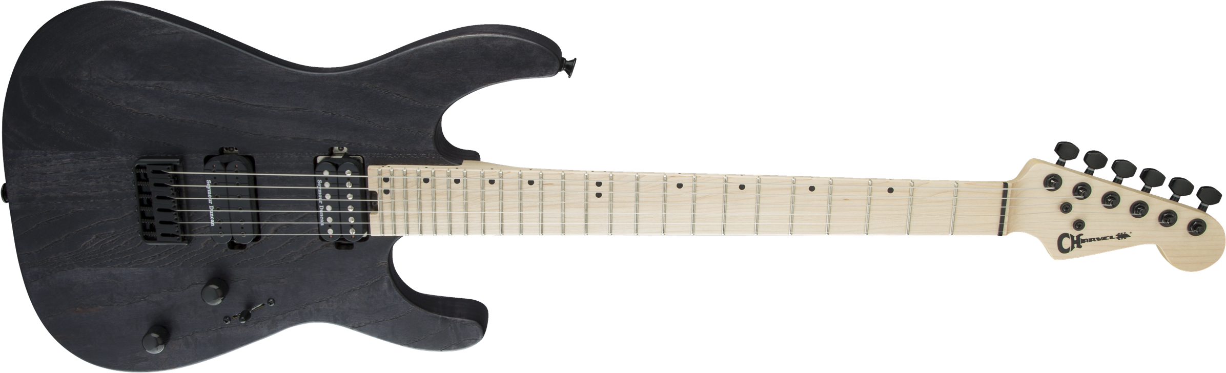 Pro-mod Dk24 Hh Ht M Ash, Maple Fingerboard, Charcoal - Charvel San Dimas Style 1 Purple (2400x736), Png Download