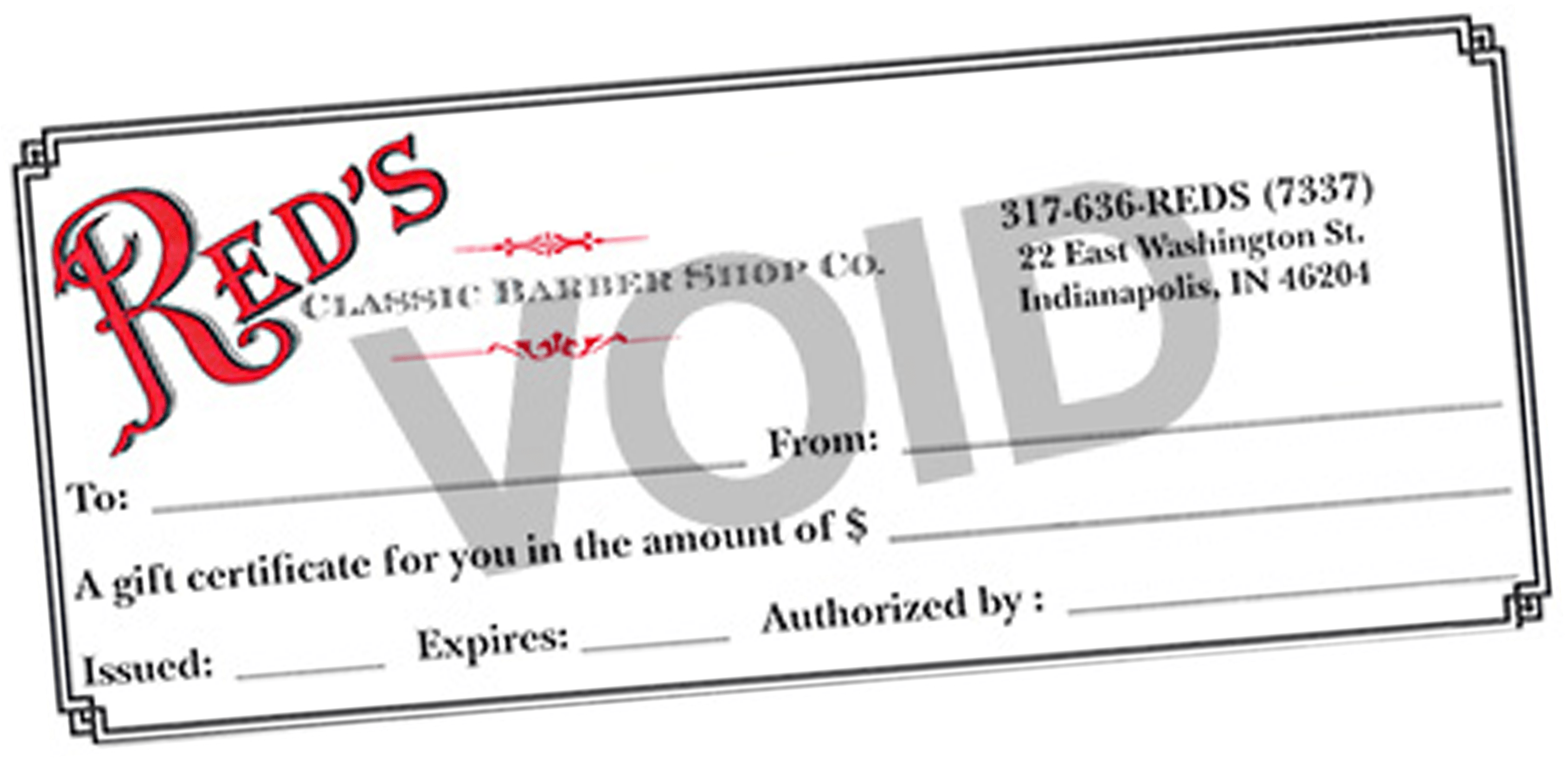 Reds Gift Certificates - Red's Barber Shop (3000x3000), Png Download