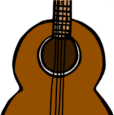 Bass Guitar Clipart Cartoon Tumblr - Clip Art (640x480), Png Download