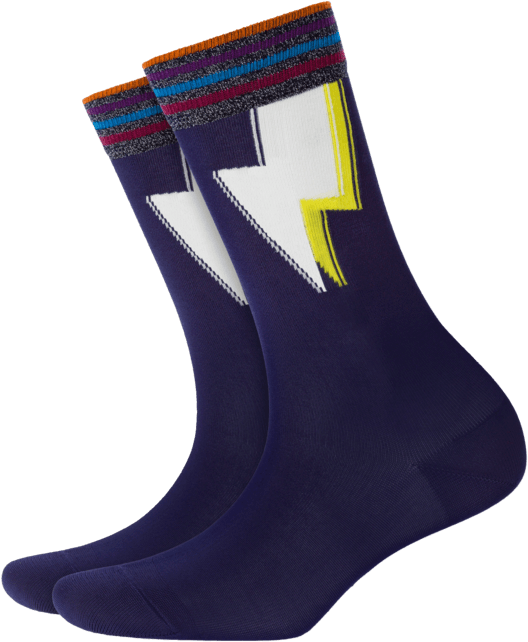 Lightning Women Socks - Sock (600x720), Png Download