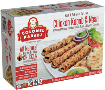 Kabab & Naan - Wafer (1000x563), Png Download