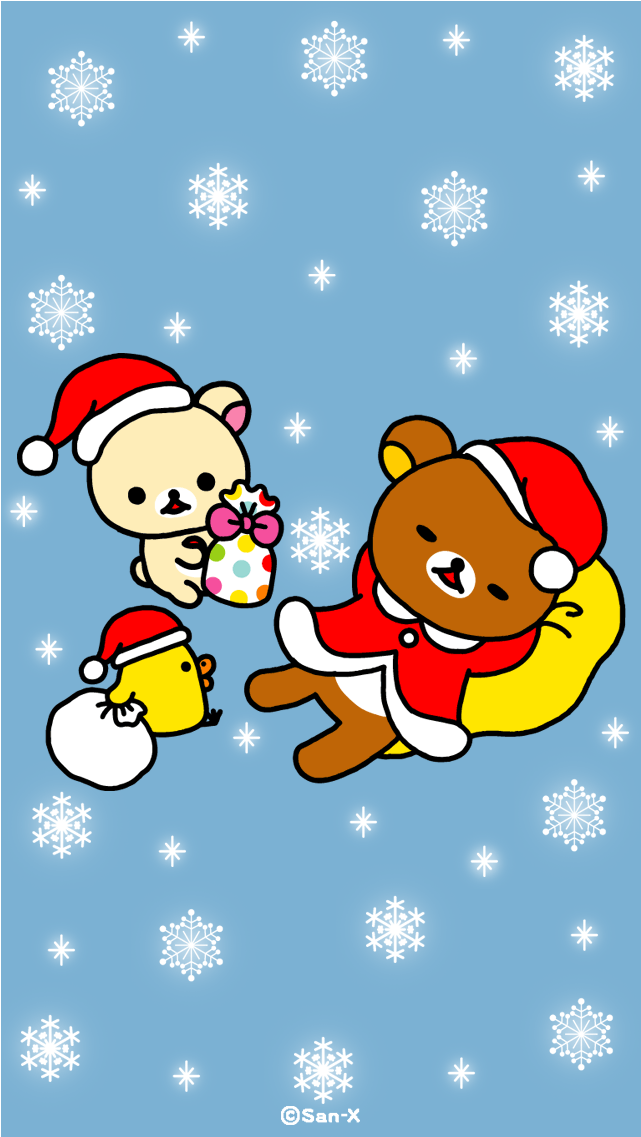 Christmas Wallpaper Cute - Rilakkuma (744x1392), Png Download