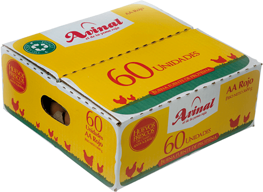 Huevo Rojo Aa60 Unidades - Box (600x600), Png Download