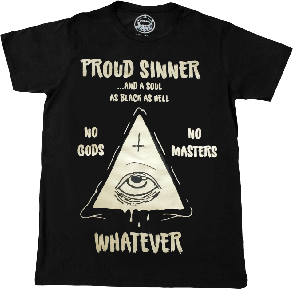 Sinner T-shirt Occult Satanic Belial Clothing - Triangle (999x1024), Png Download