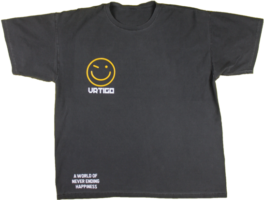 "ecstasy" Black Wash T-shirt - Active Shirt (600x530), Png Download