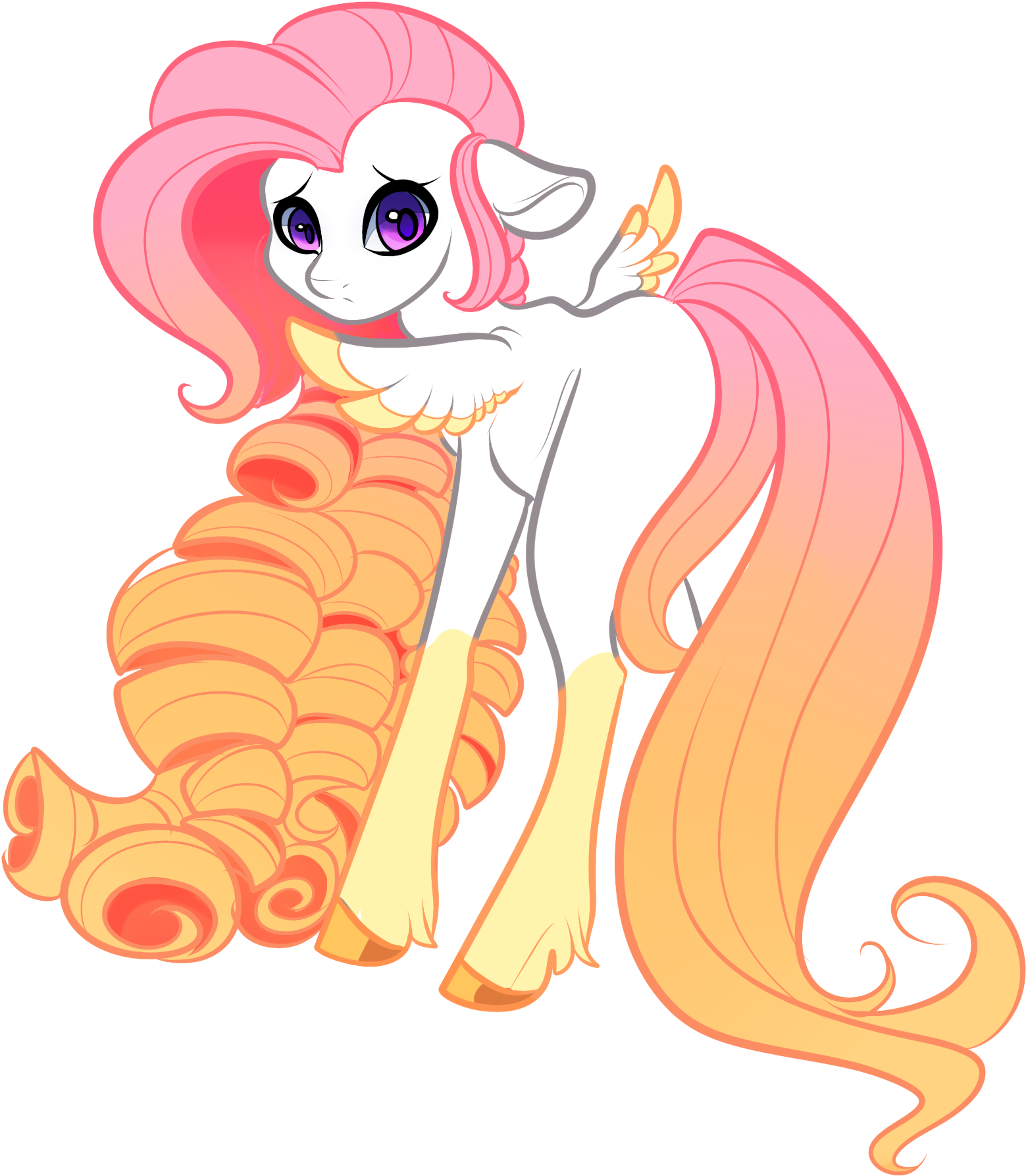 Itsmalicious, Blank Flank, Colored Wings, Colored Wingtips, - Cartoon (1559x1786), Png Download