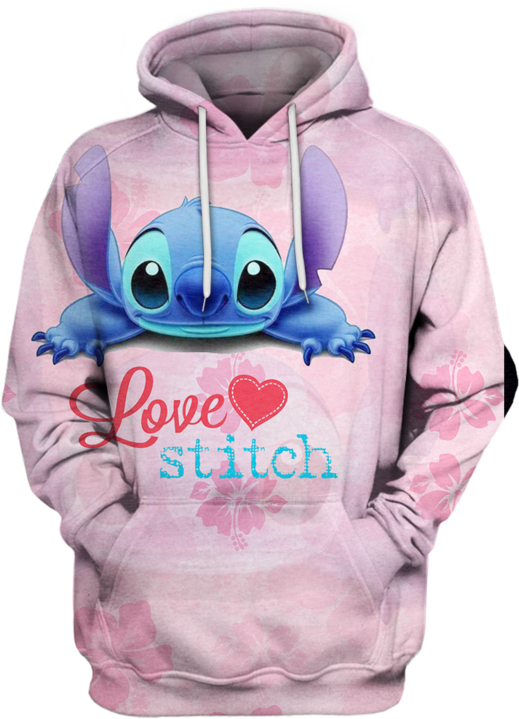 Anime Stitch Lilo Disney Hoodie 3d - I M Unicorn As You Wish (760x759), Png Download