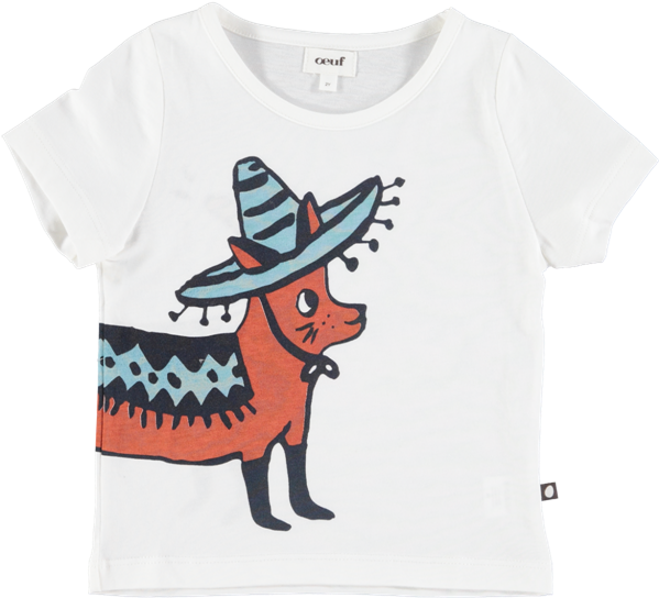 Picture Of Mexican Chihuahua Print T-shirt Ivory Multi - マカロニ ほう れん 荘 T シャツ (600x600), Png Download