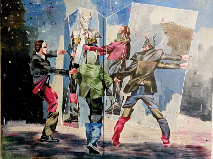 Political Art At Its Darkest - Nicky Nodjoumi (900x530), Png Download