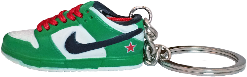 Nike Sb Green Black Red "heinken" Dunk Low 3d Keychain - Nike (1008x584), Png Download