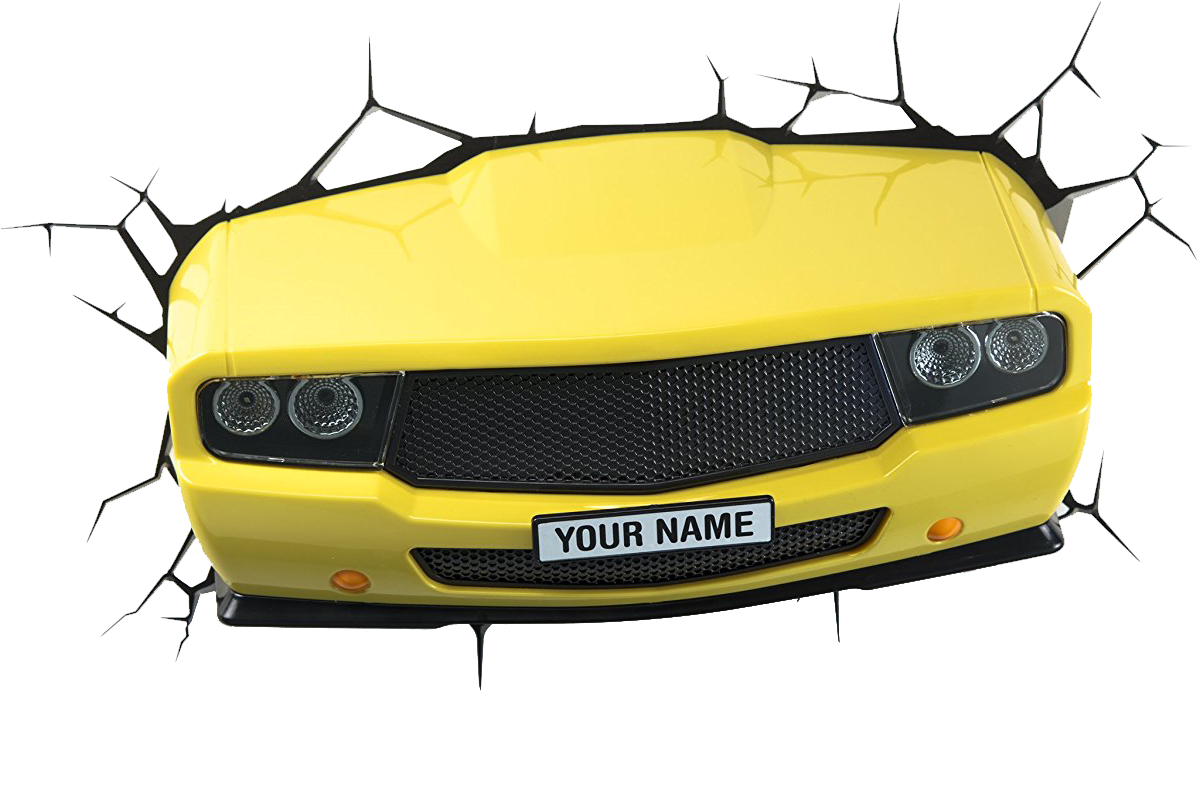 3d Light Fx 3d Muscle Car Light - Autos En La Pared (1500x934), Png Download