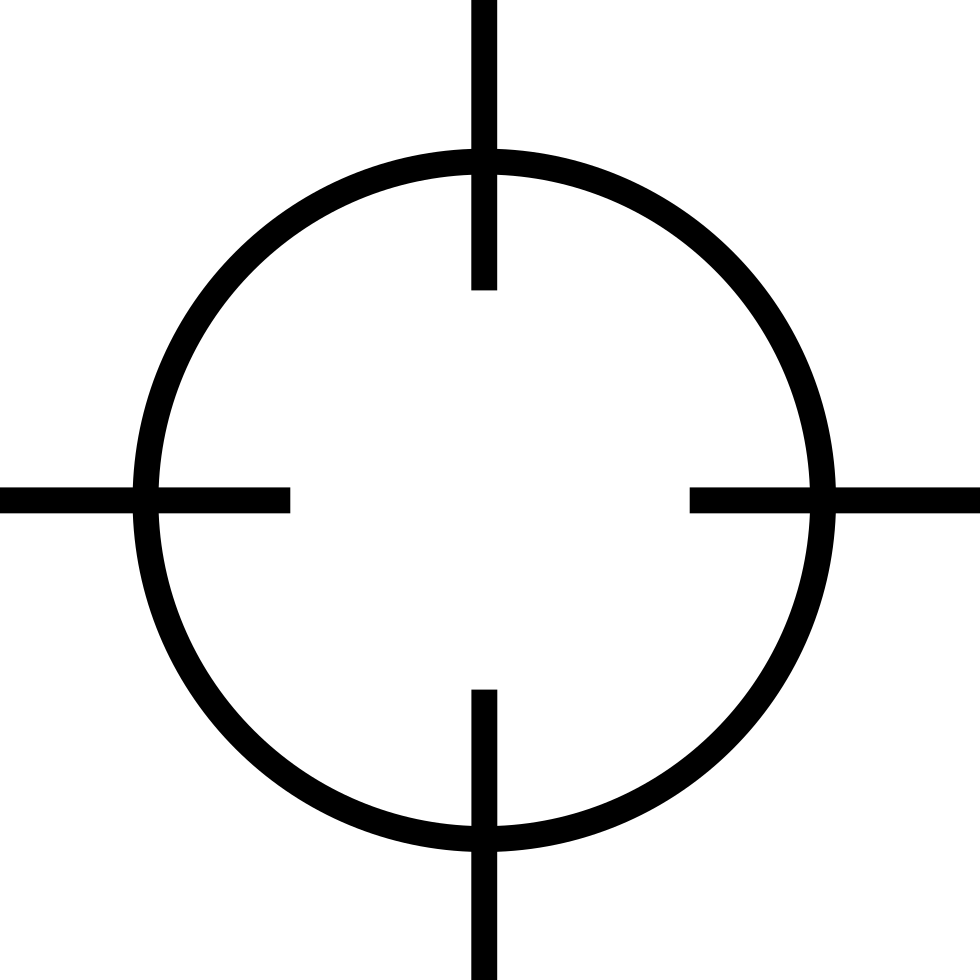 Png File - Aiming Symbol (980x980), Png Download