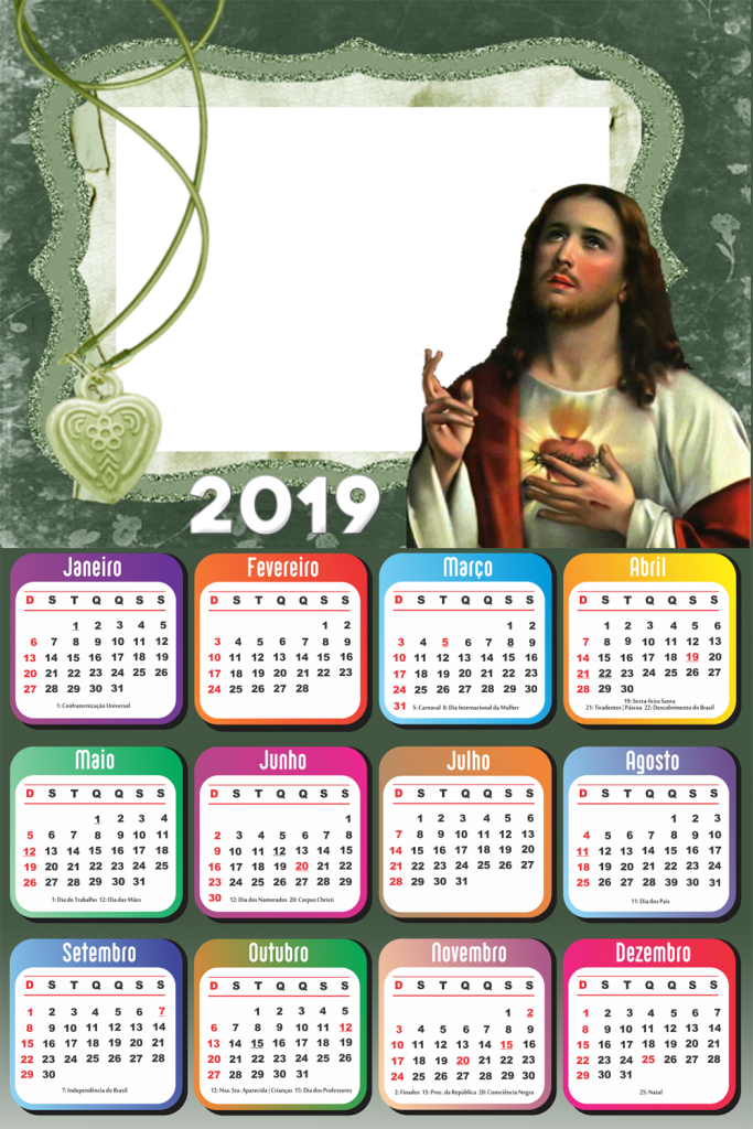 Compartilhe - - Montagem De Calendario 2019 (683x1024), Png Download