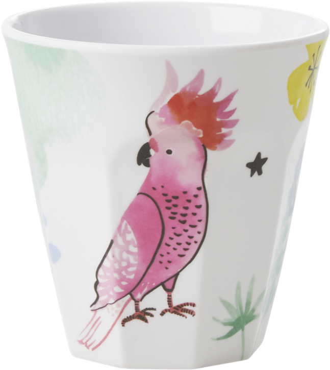 Cockatoo Print Melamine Cup Rice Dk - Cockatiel (1000x1000), Png Download