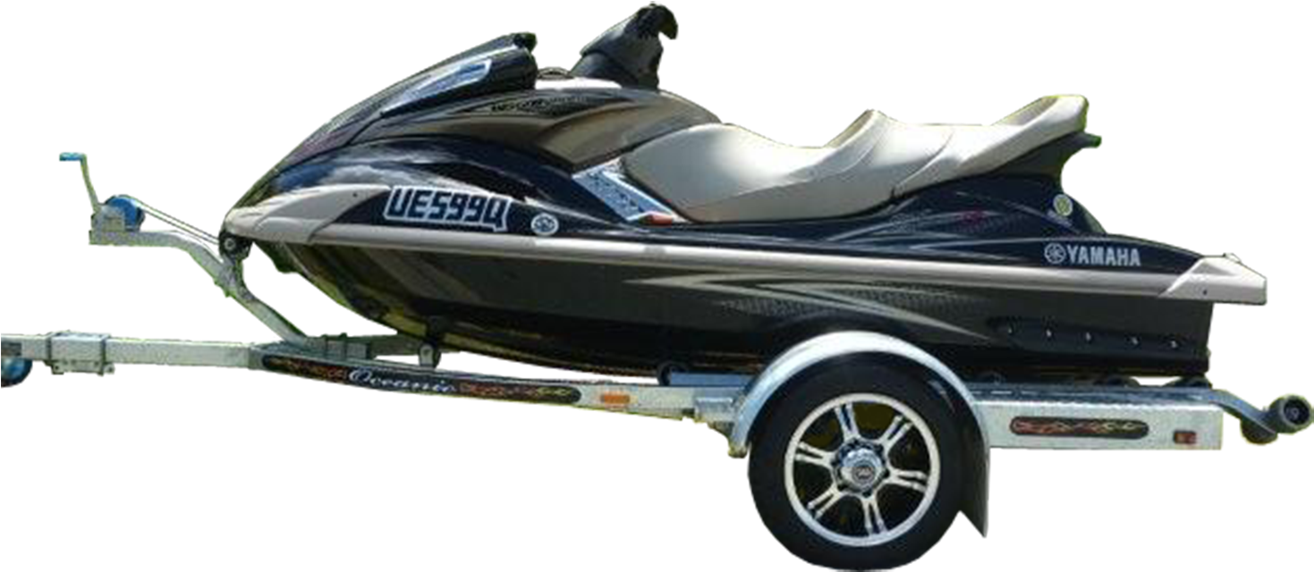 Professional - Jet Ski On Trailer Png (1500x736), Png Download