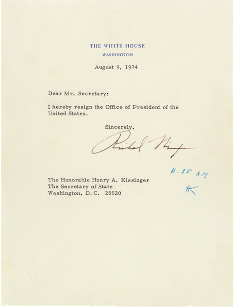 Nixon's Letter Of Resignation - Writing A Letter Of Resignation (1000x1000), Png Download