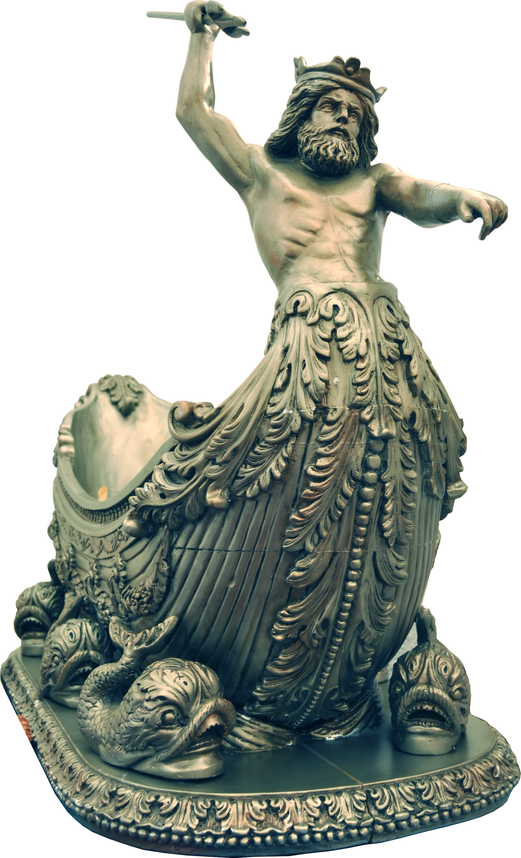 Statue Figurine King Poseidon - Neptuno Poseidon Png (1822x3000), Png Download