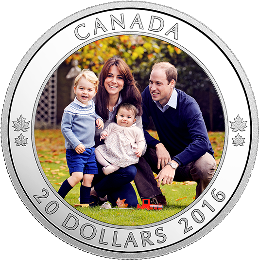 Pure Silver Coloured Coin A Royal Tour - Kate Middleton Son And Daughter (570x570), Png Download