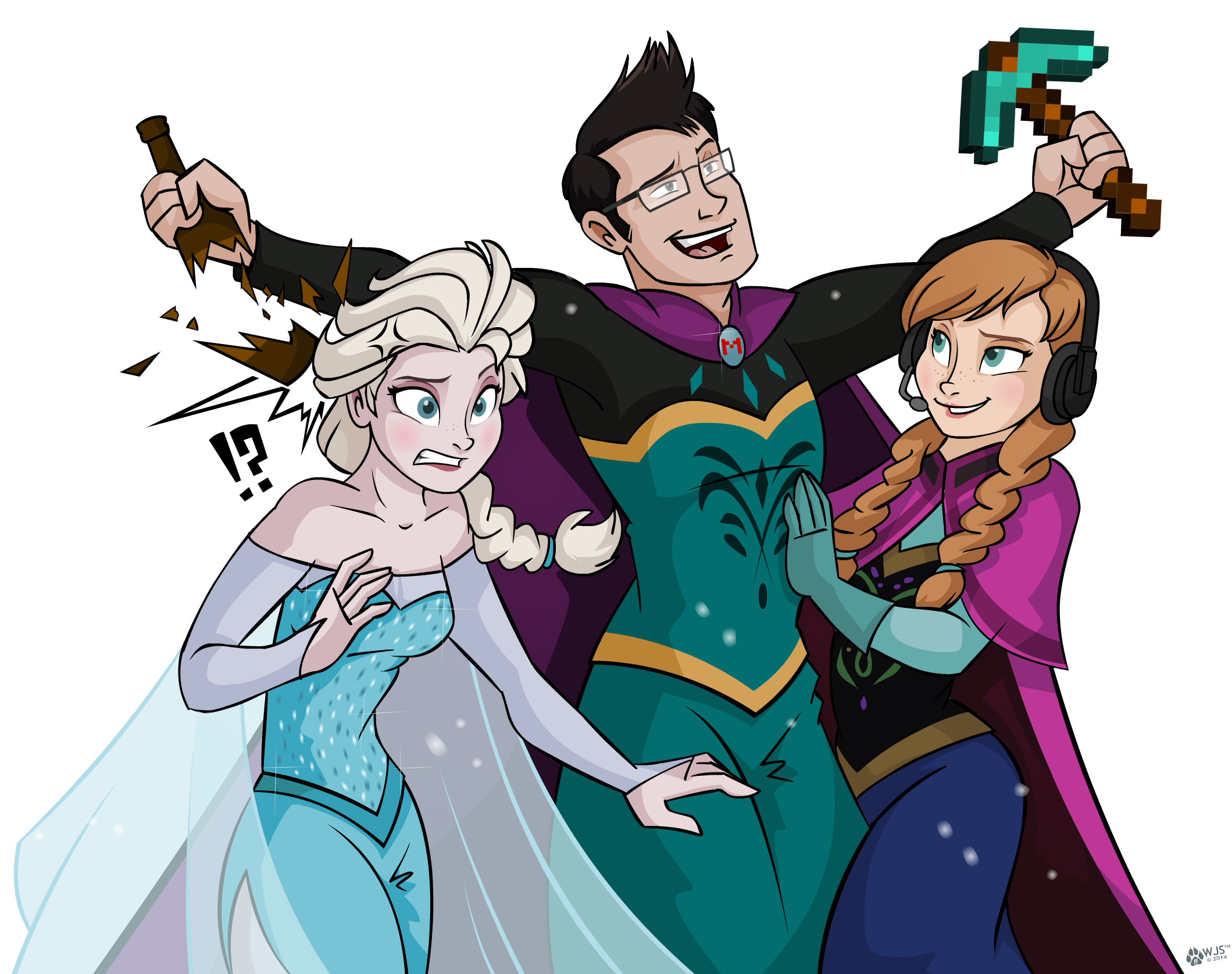 Let Him Game - Markiplier And Amy Fan Art (2187x1697), Png Download