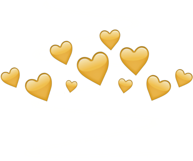 Heart Heartcrown Crown Emoji Yellow Cute Fly Gachaverse - Heart (1024x768), Png Download