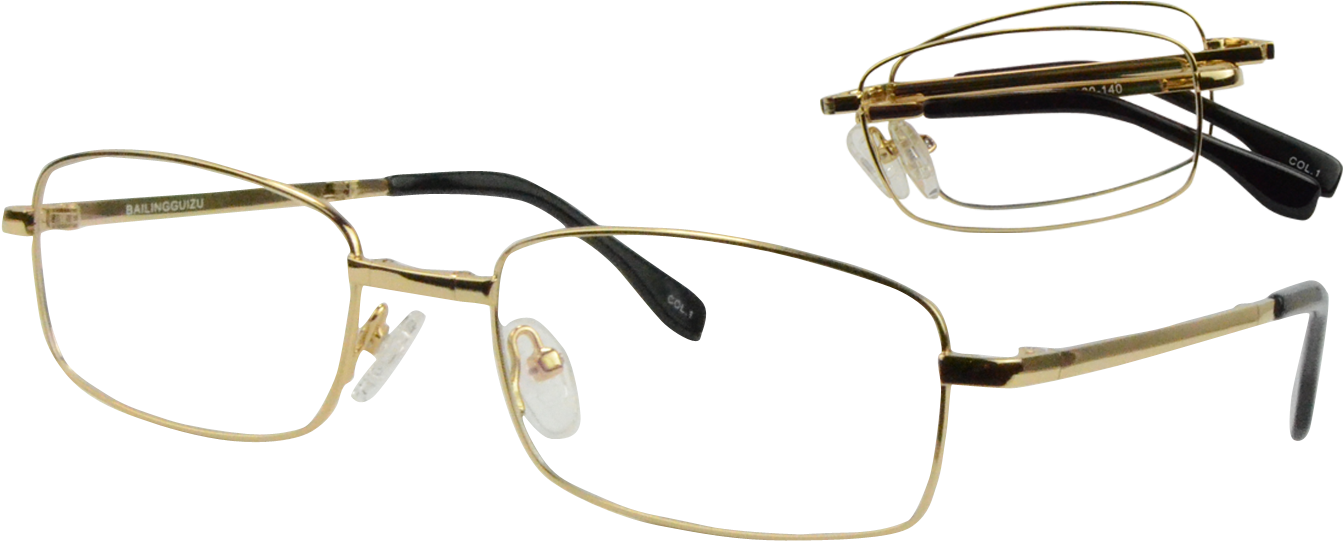 M2178 Gold Discount Eyeglasses - Shadow (1440x600), Png Download