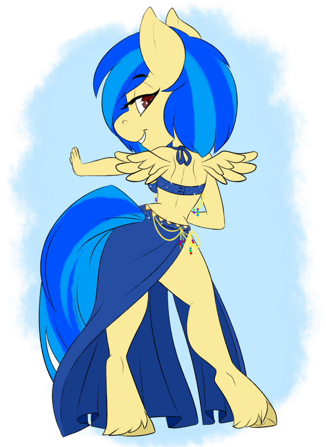 Kammymau, Belly Dancer, Chibi, Female, Looking At You, - Cartoon (750x1000), Png Download