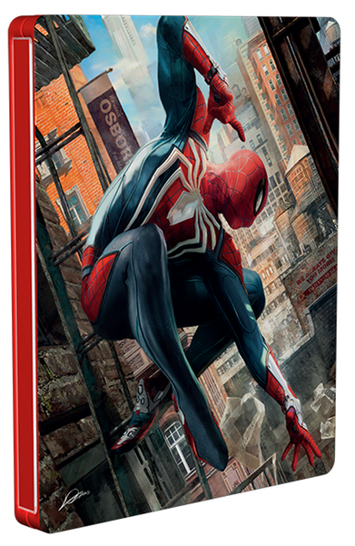 Spiderman Marvel's And A Free Steelbook - Spider Man Ps4 Steelbook (600x600), Png Download