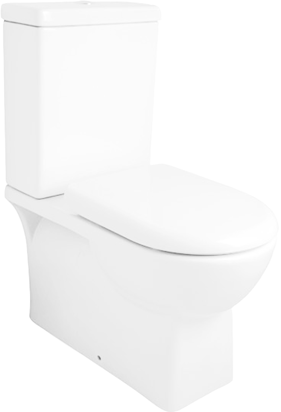 White Ceramic Back To Wall Toilet Suite - Two Piece Toilet Bowl Singapore (900x900), Png Download