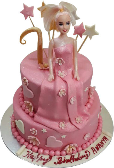 Order For Princess Barbie Doll - Princess Birthday Cake Png (600x600), Png Download