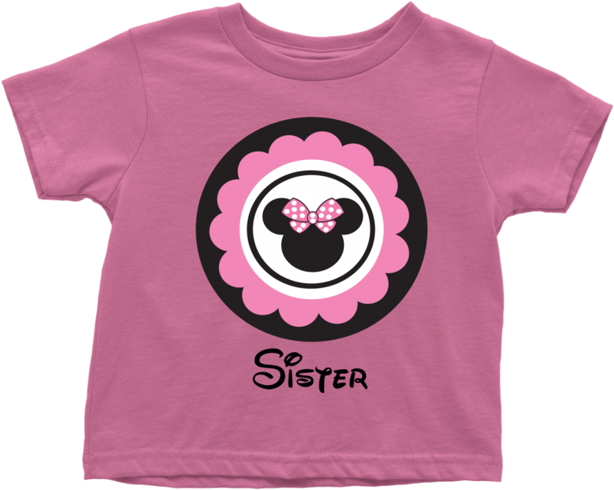 Minnie Mouse Inspired Sister Toddler T- Shirt - T-shirt (900x900), Png Download