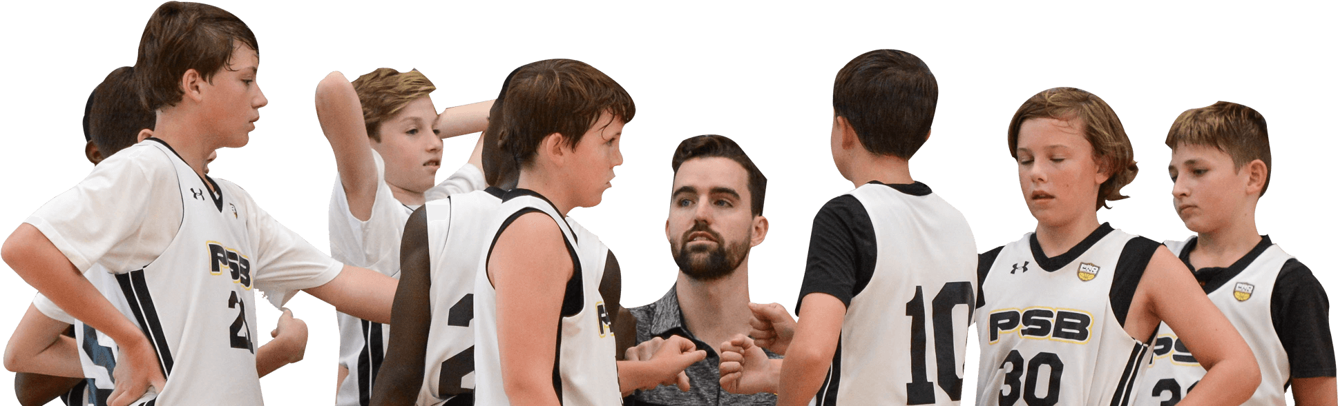 Psb Winston-salem Aau Basketball Teams - Huddle (2000x600), Png Download