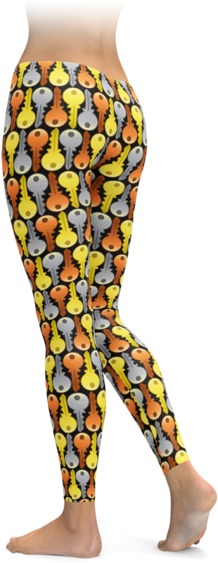 Tessellated House Keys Leggings - Leggings (740x896), Png Download