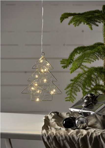 Hanging Decoration Wiry - Christmas Ornament (600x600), Png Download