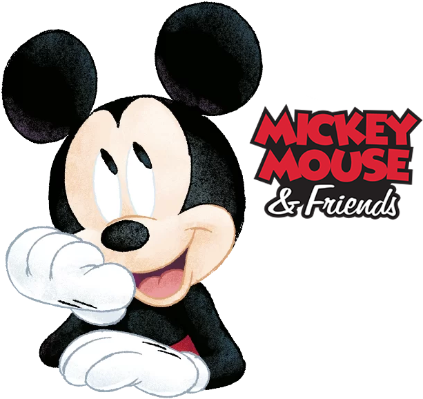 Mickey Mouse Friends Saraiva - Mickey Mouse & Friends Logo (623x577), Png Download