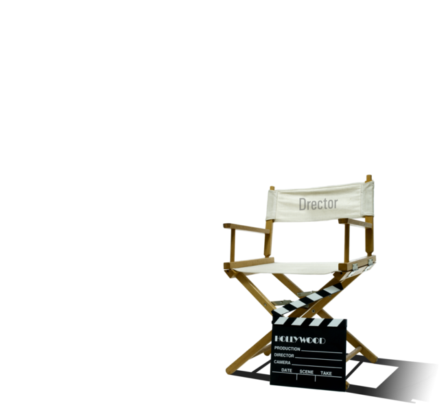 Directors Chair With Spotlight - Video Editing (653x600), Png Download