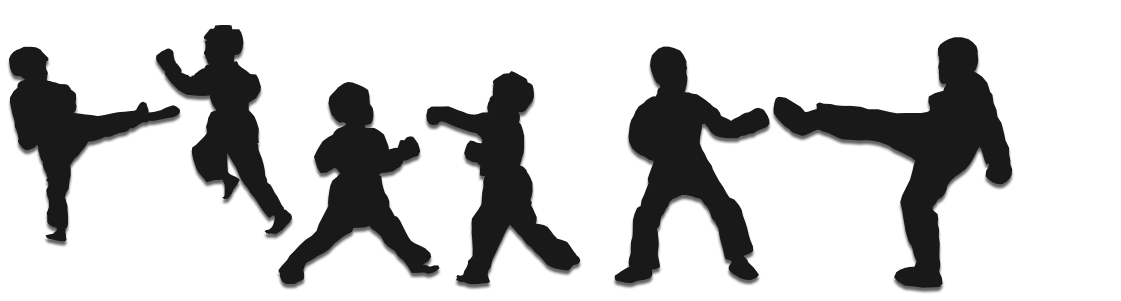 Shiru Karate Academy - Karate Kids Silhouette (1200x300), Png Download
