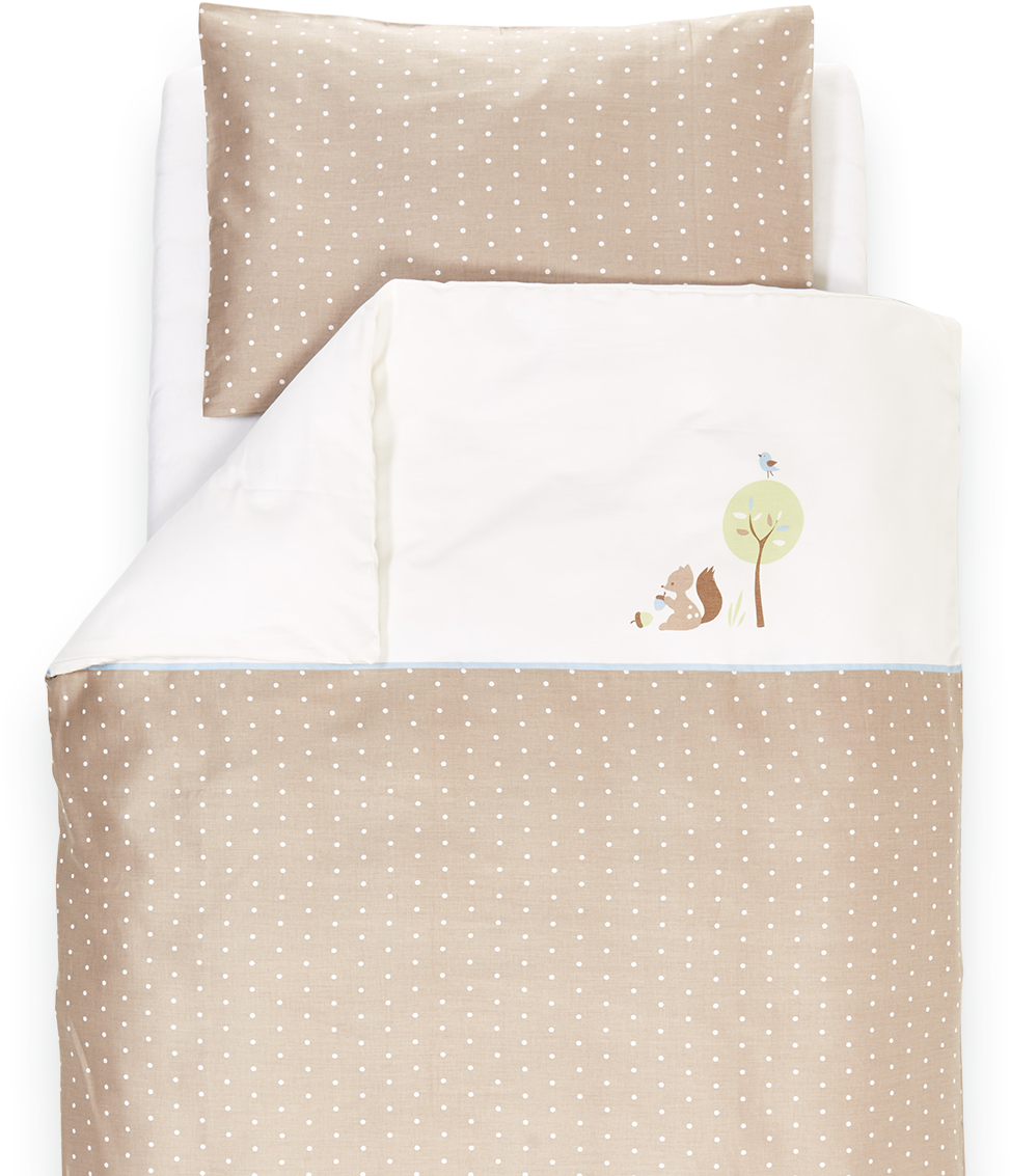 Bedcover Forest Animals Blue (2048x1202), Png Download