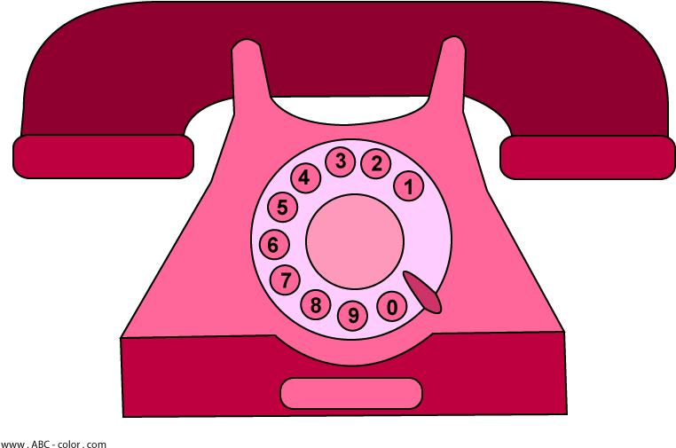 Telephone Clipart Rotary Dial Phone - Home Phone Clipart (822x567), Png Download