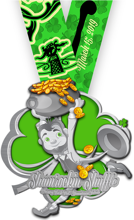 2019 Black Unisex Blarney Shamrockin' Shuffle Long-sleeve - Cartoon (550x750), Png Download