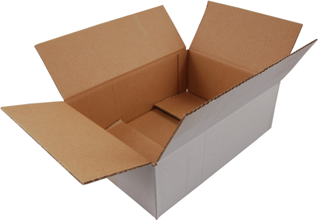 American Folding Box, Corrugated Cardboard, 380x240x95mm, - Cardboard Box (640x640), Png Download