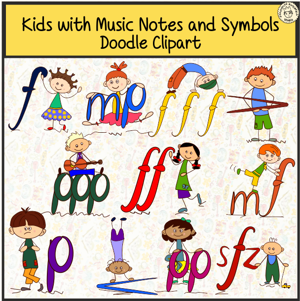 Notebook Clipart Music - Music Notes Clipart Classroom Decor (608x610), Png Download