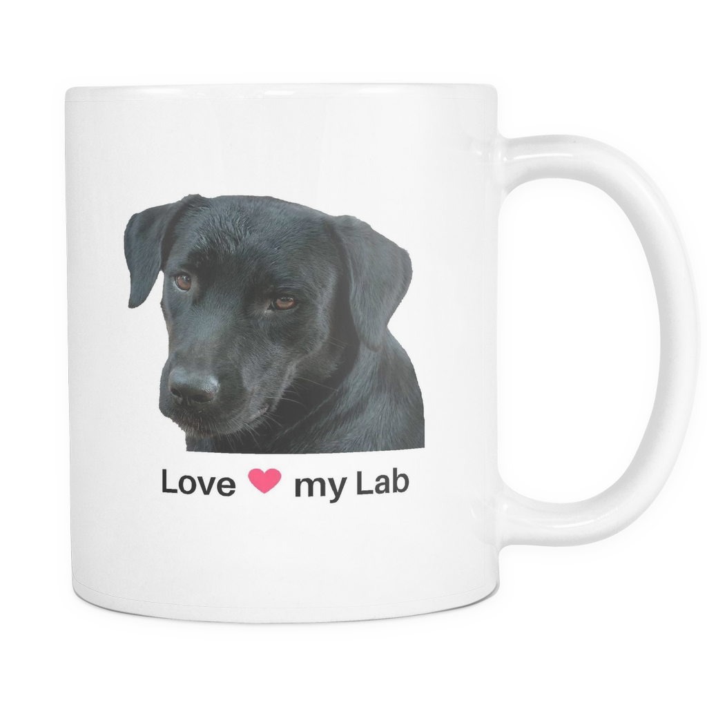 Black Lab "love My Lab" Coffee Mug - Plott Hound (1024x1024), Png Download